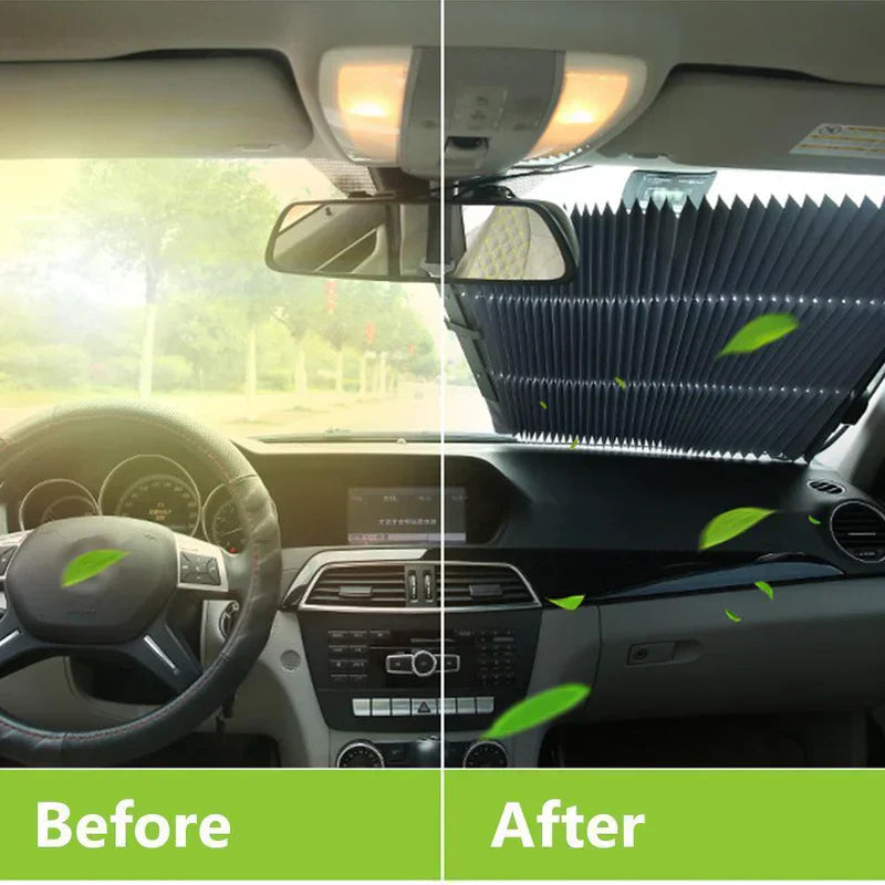 UVBlockâ„?- Retractable windscreen sunshade