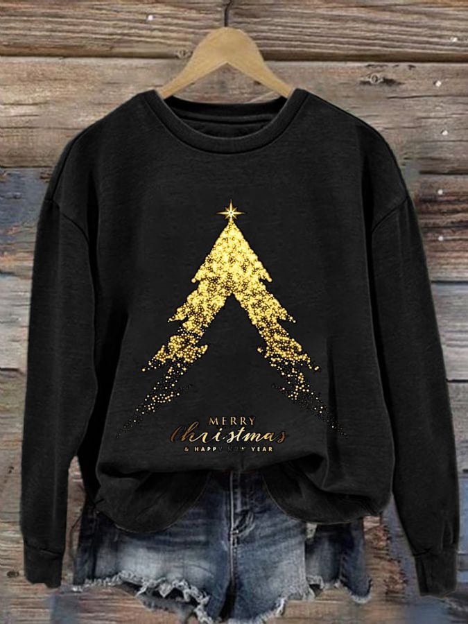 Christmas Printed Long Sleeve Sweatshirt