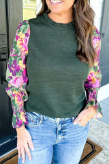 Floral Print Long Sleeve Top
