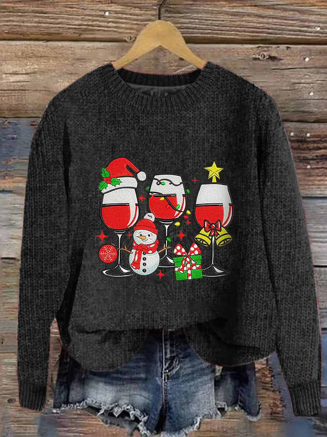 Christmas Print Crew Neck Sweatshirt