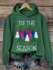 Christmas Tis the season Print Hoodie