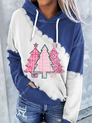 Christmas Tree Print Hoodie