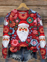 Santa Print Sweatshirt