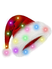 Santa Hat: Christmas Hat Adult - Santa Hat For Women And Men - Led Santa Hat