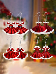 Christmas Princess Dress Acrylic Earrings