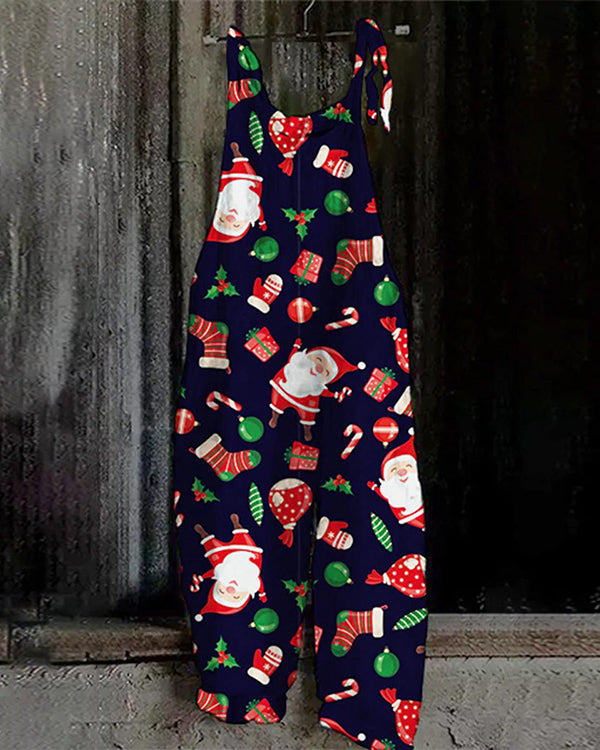 Christmas Print Jumpsuit