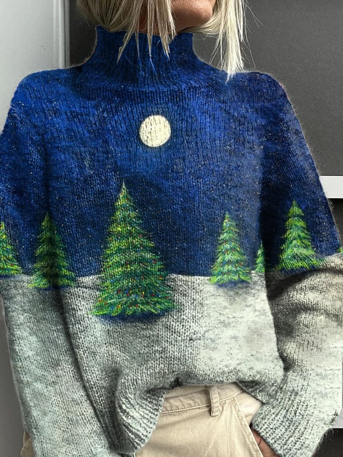 Christmas Tree Print Sweater