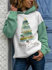 Women's Merry Christmas Tree Print Sweatshirt