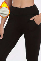 Fleece Lined Pocketed Thermal Leggings