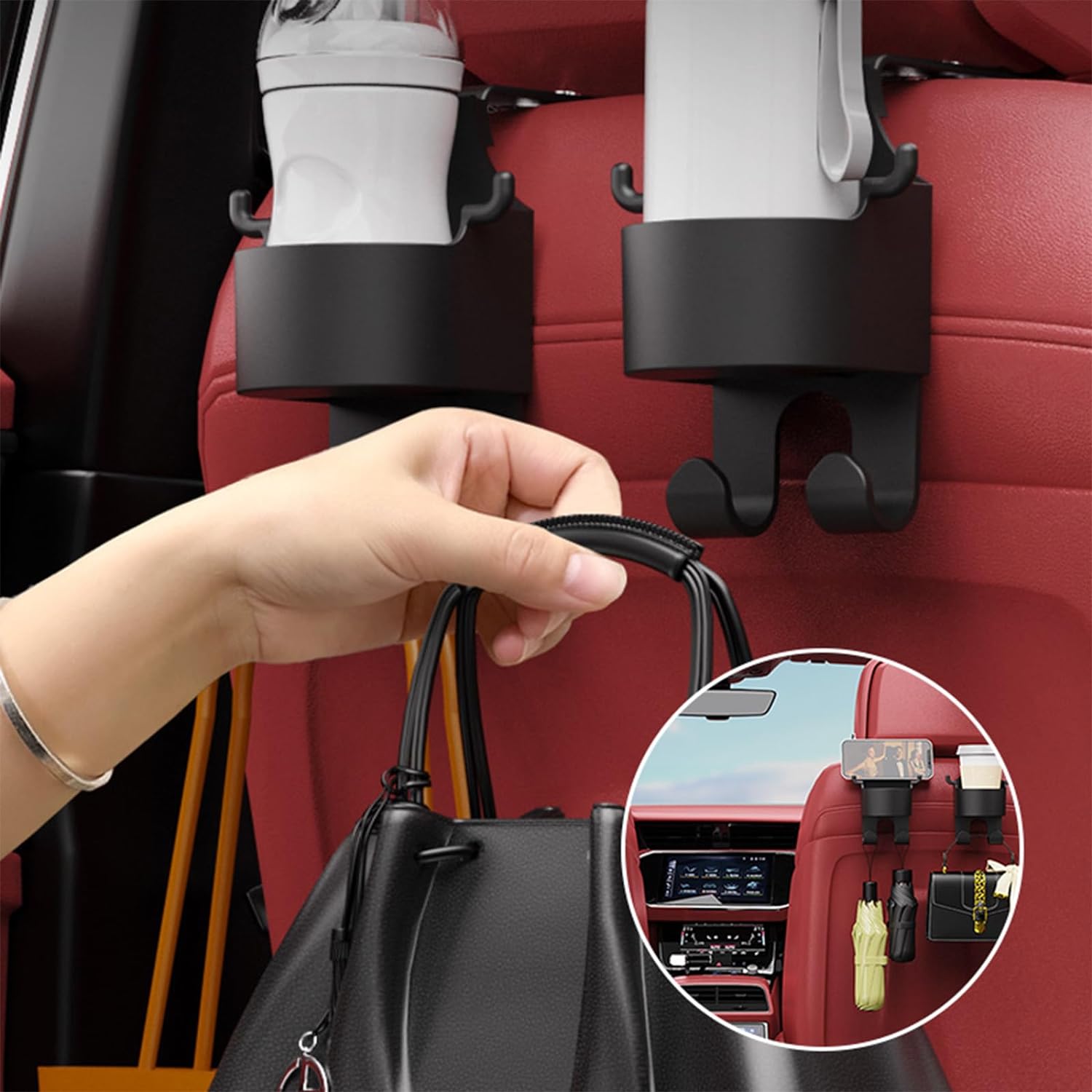 2+2 FREE | CupManâ„?- Hanging cup holder for car back seat Last day discount