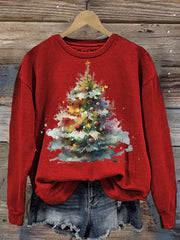 Christmas Casual Printed Sweatshirt