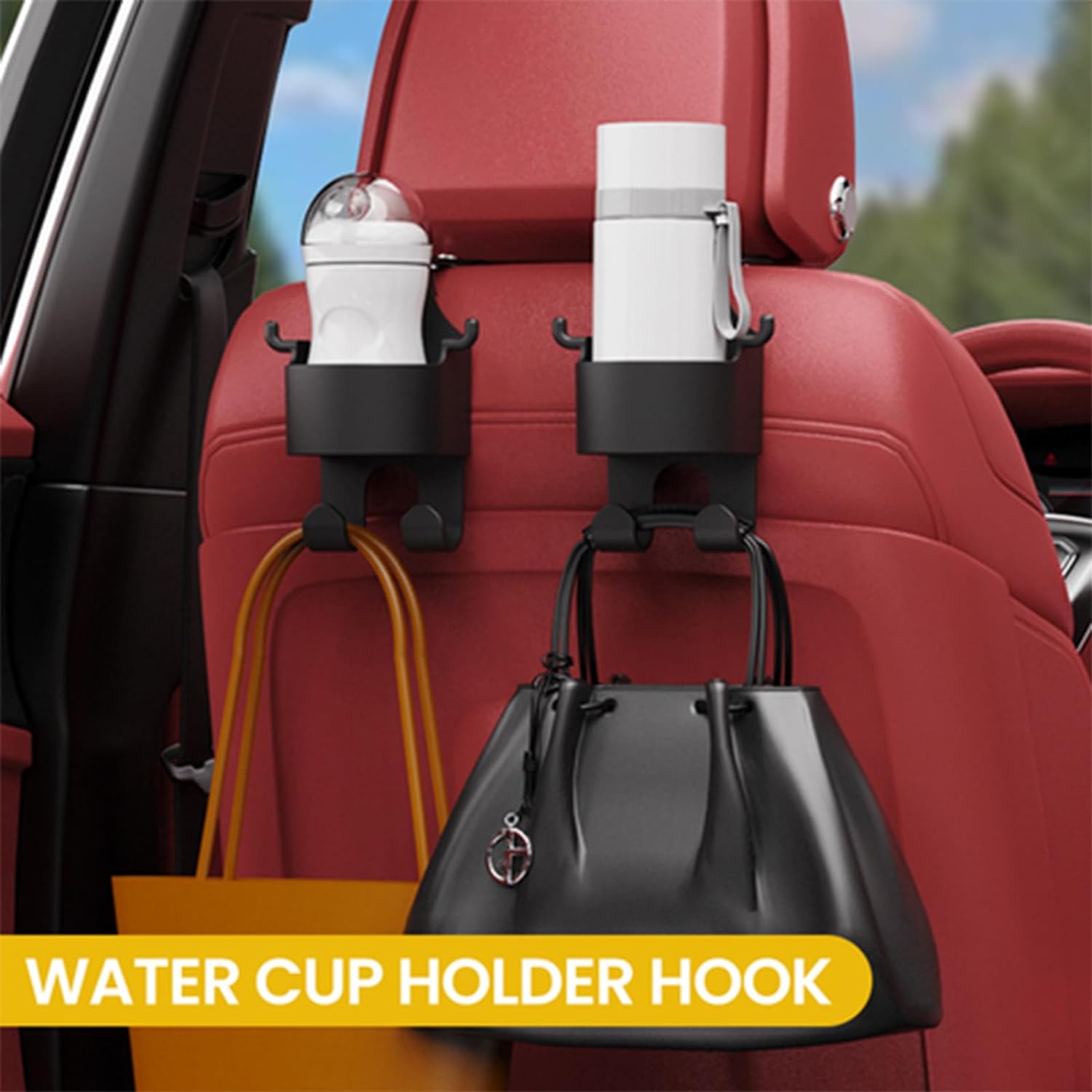 2+2 FREE | CupManâ„?- Hanging cup holder for car back seat Last day discount