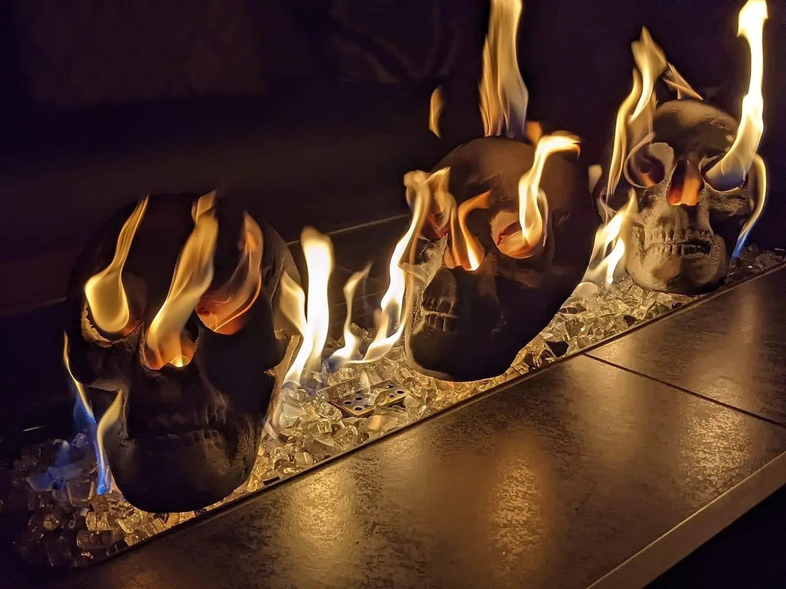 FlameSkullâ„?ceramic fire basket skulls (4 pcs)