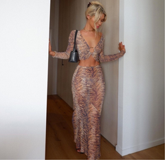 Animal Print Two Piece Set