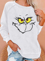 Merry Christmas Cartoon Fun Print Sweatshirt