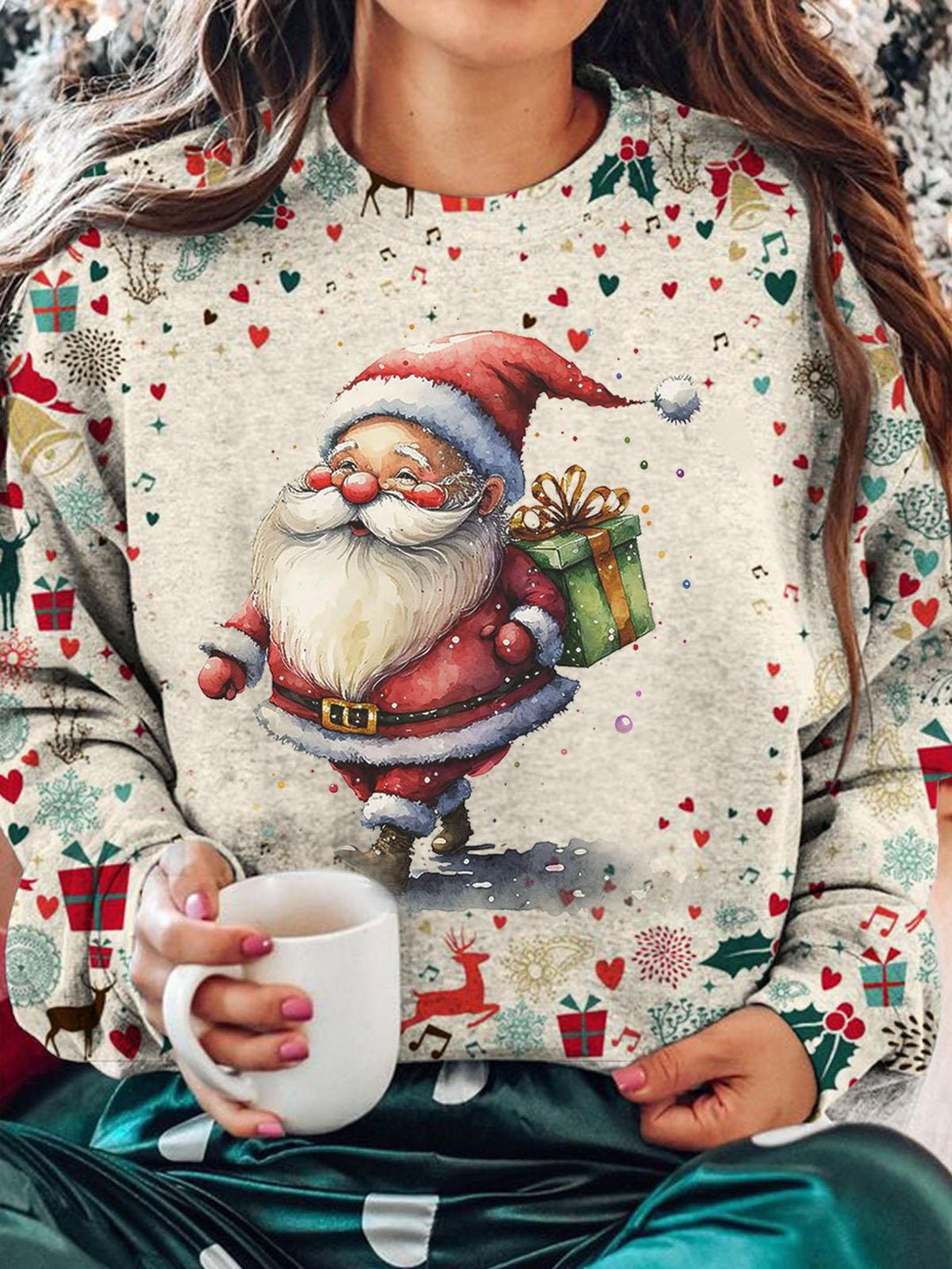 Merry Christmas Print Sweatshirt
