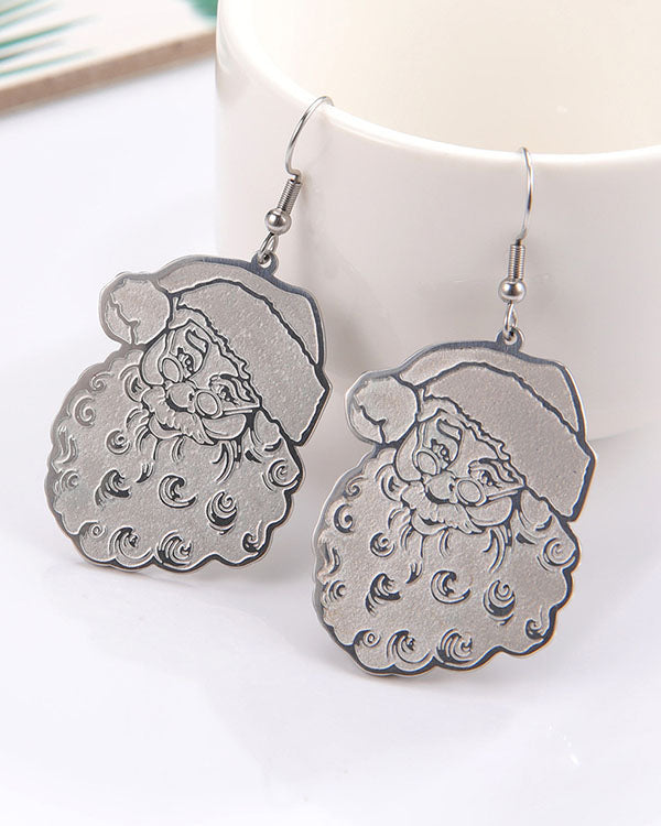 Christmas Santa Steel Earrings