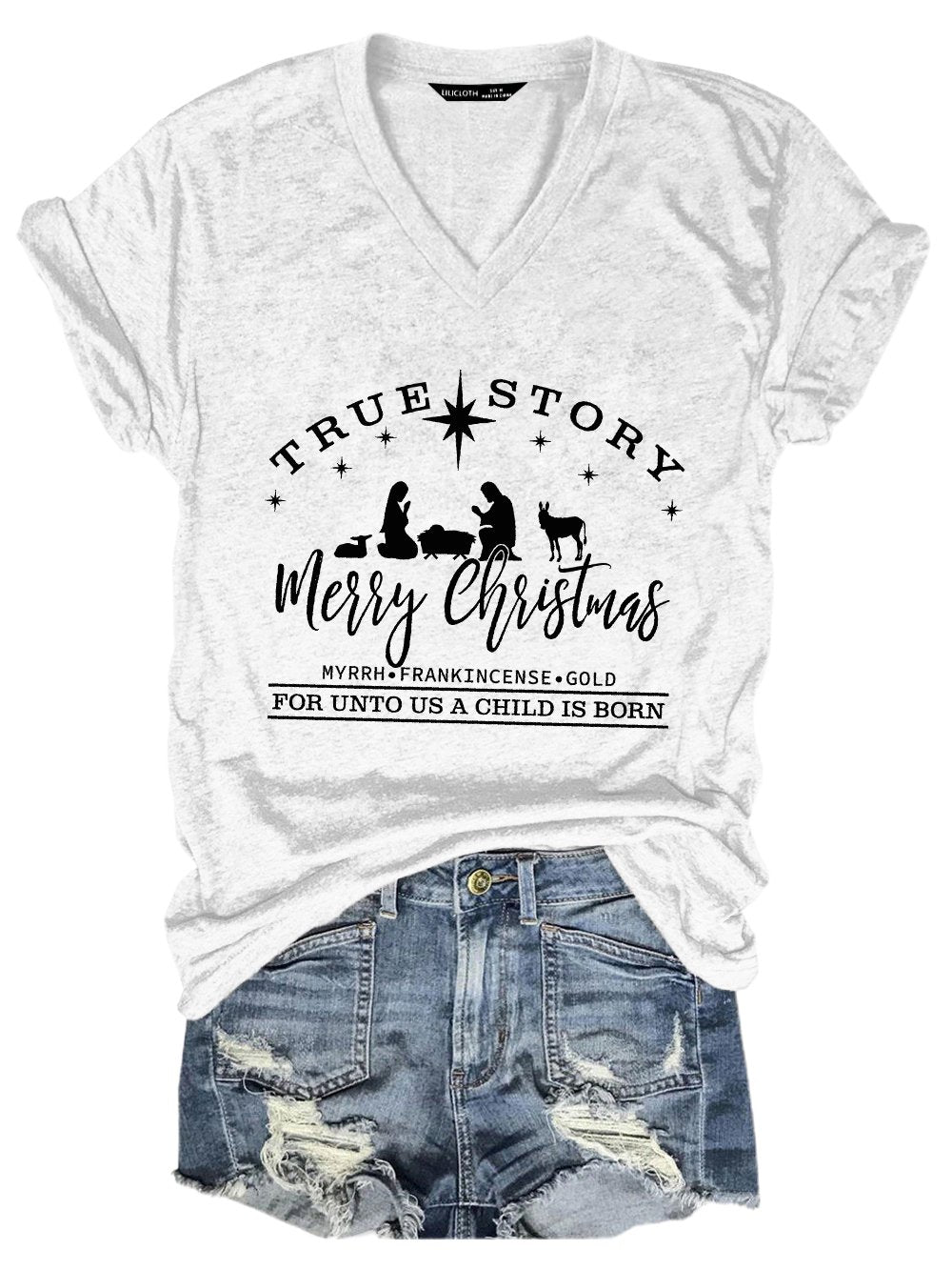 Christian Christmas True Story Casual T-Shirt