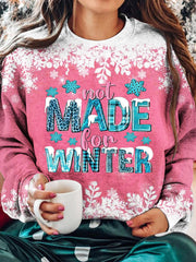 Not Made For Winter Printed Long Sleeve Casual Top