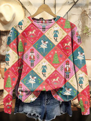 Soldier Ballet Christmas Tree Art Print Casual Sweatshirt