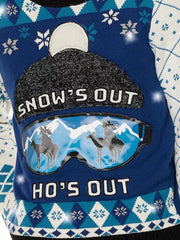 Light-Up Snows Out Ho's Out Christmas Sweater