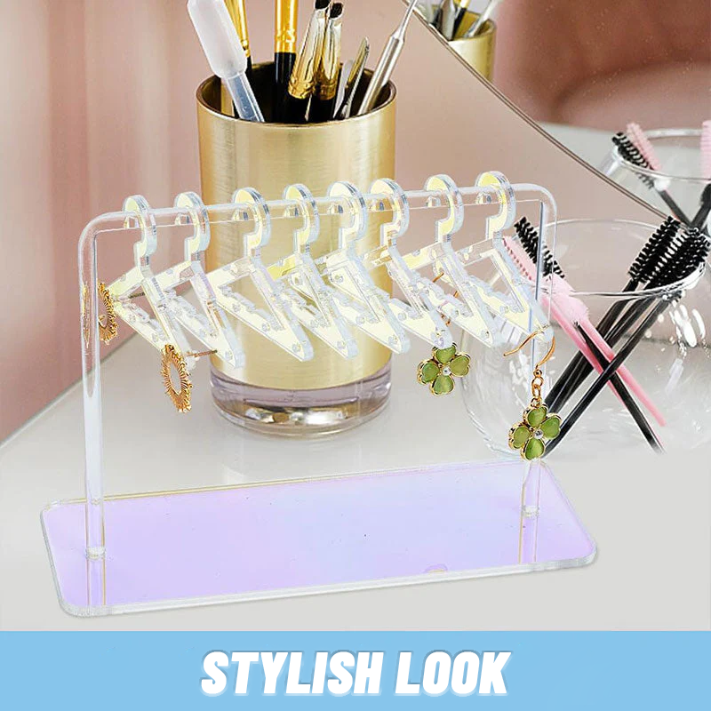 8 Hooks | EarringHangerâ„?- Acrylic pendant style earring storage display stand - 1+1 FREE