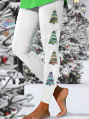 Women's Christmas Tree Print Yoga Pants