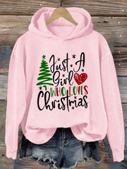 Christmas Ladies Printed Long Sleeve Sweatshirt