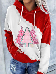 Christmas Tree Print Hoodie