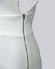 Sleeveless Side Zipper Slit Irregular Dress