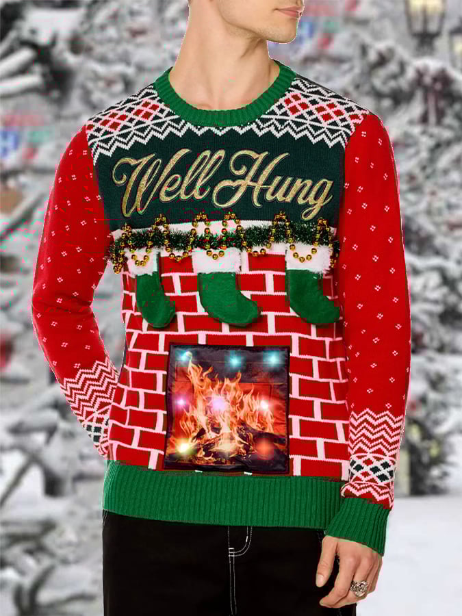 Christmas Well Hung Fireplace Christmas Sweater