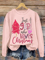 Just A Girl Who Loves Christmas Sweatshirt