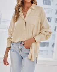 Everyday Buttoned Chest Pocket Shirt