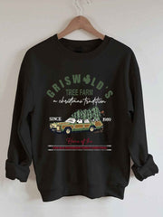 Women's Christmas Tree Vintage Griswold Christmas Print Sweatshirt