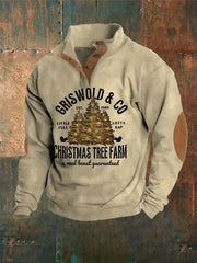 Griswold & Co Est 1989 Christmas Tree Farm Print Casual Sweatshirt