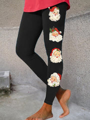 Santa Merry Christma Print Casual Leggings