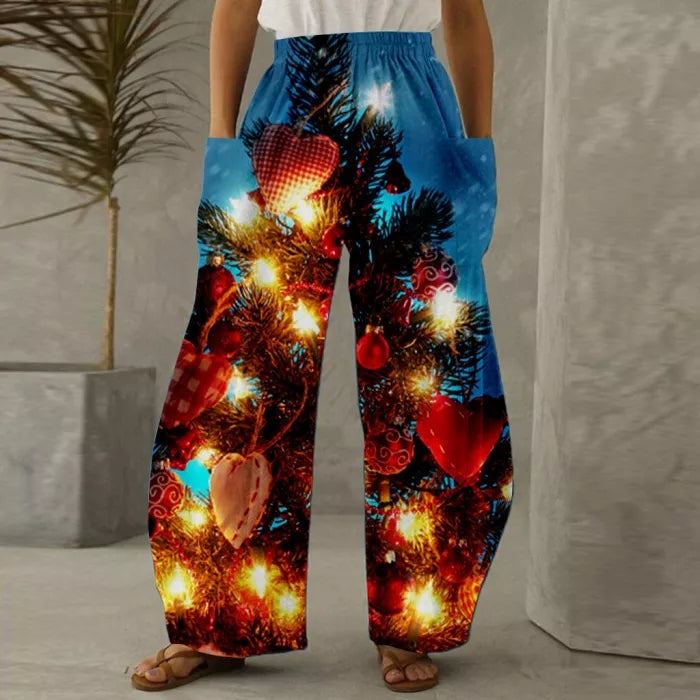 Christmas Printed Pants