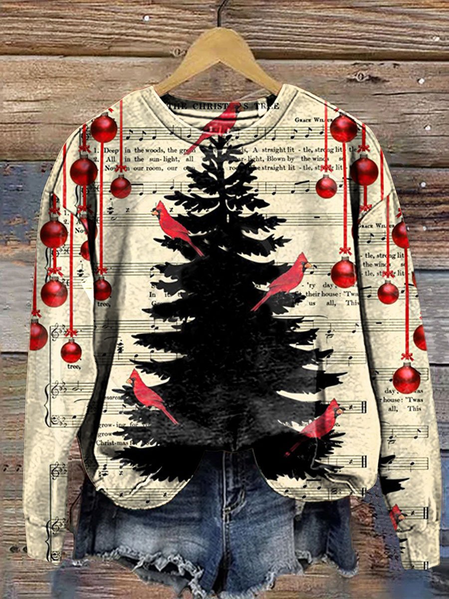 Vintage Christmas Art Print Casual  Sweatshirt