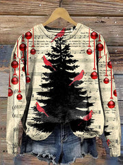 Vintage Christmas Art Print Casual  Sweatshirt