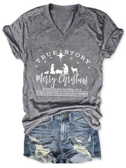 Christian Christmas True Story Casual T-Shirt