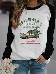 Christmas Tree Vintage Griswold Christmas Print Sweatshirt