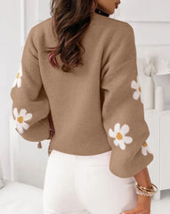 Floral Drop Shoulder Sweater
