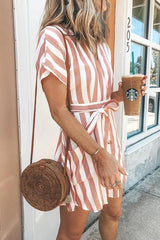 Slim-fit Sexy Striped Strappy Dress