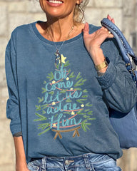 Oh Come Let Us Adore Him Christmas Top