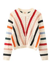 Sexy Hollow Sweater Autumn Long-Sleeved Pullover Korean Style Knitwear