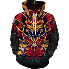 Men Hoodies Fashion Anime 3d Japanese Samurai Black Pullover