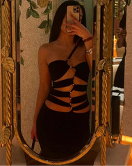 Playing Dress Up Black Cut Out Front Maxi Dress