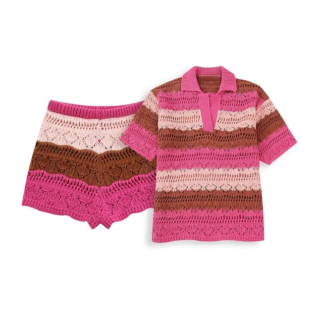 Abby Knit Sweater Short Set