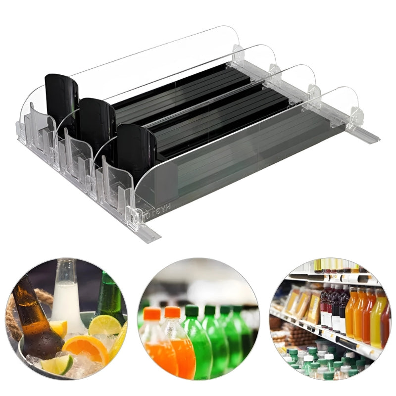 FridgeCaddyâ„?- refrigerator beverage organizer