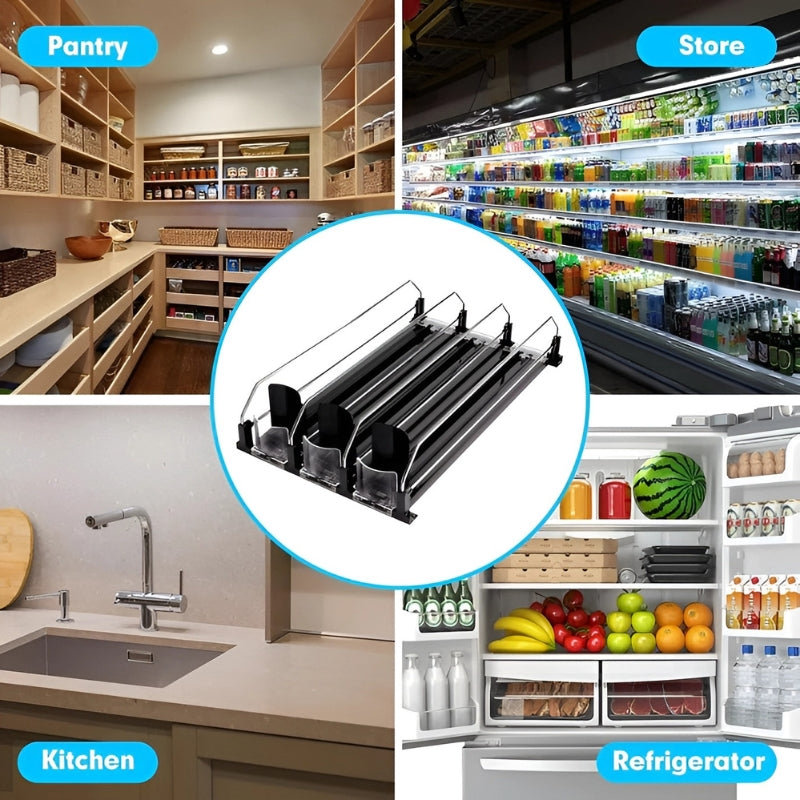 FridgeCaddyâ„?- refrigerator beverage organizer